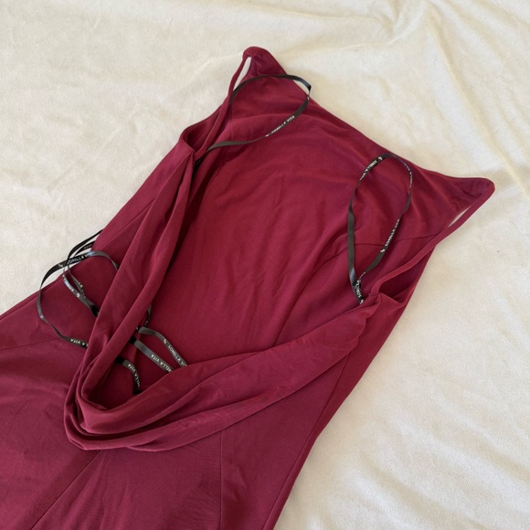 SORELLA VITA Backless Burgundy Dress - Picture 5 of 7